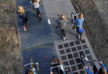 A solar bike path points to a future of generating power from solar roads