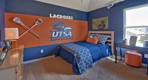 Tasteful sports themed room