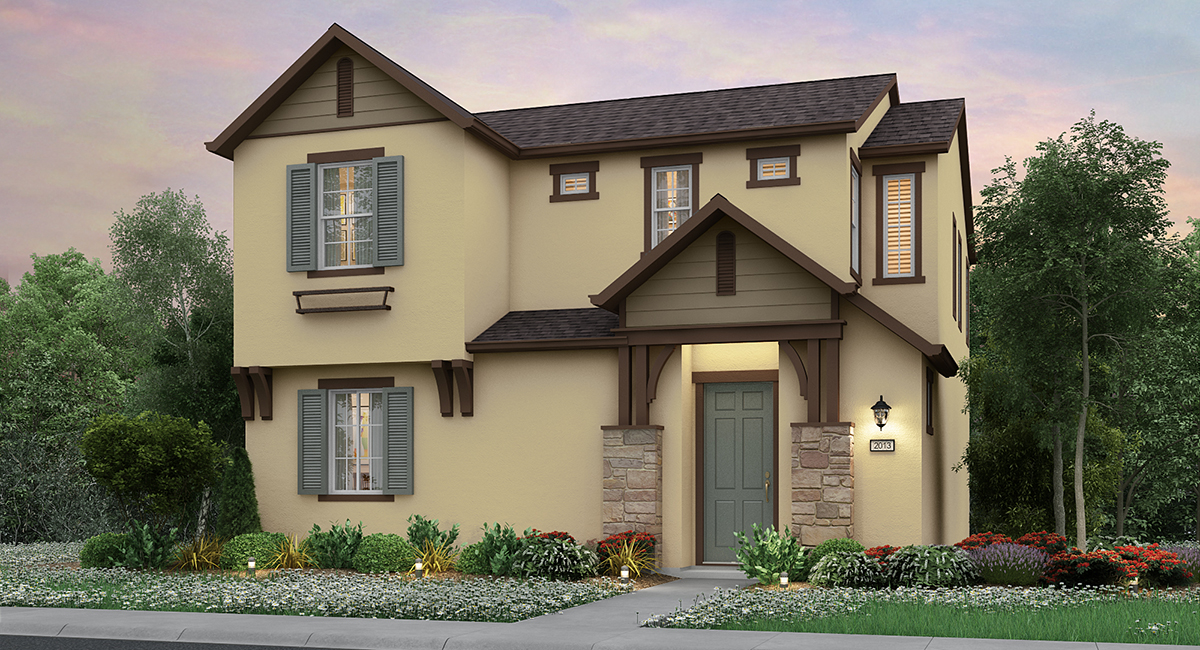The Burgundy plan in a Craftsman elevation style.