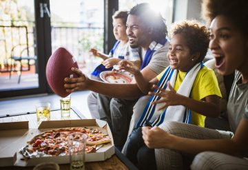 Family Watching Football