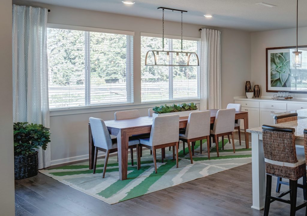 green home decor trend dining room