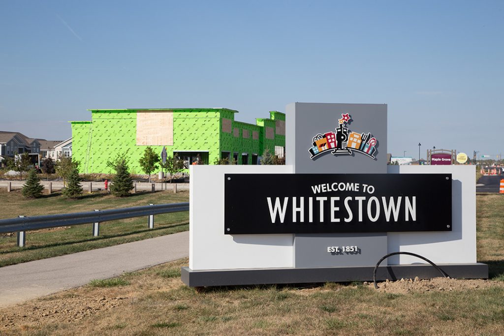 Whitestown city sign