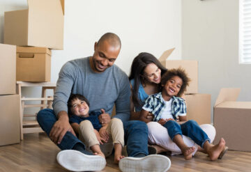 family buying a new home