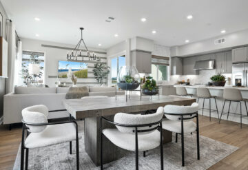 Lennar open concept floorplan layout living and dining