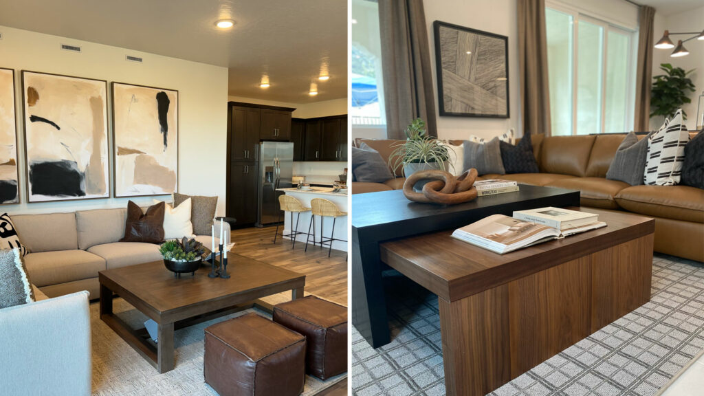 Lennar design trends brown living room