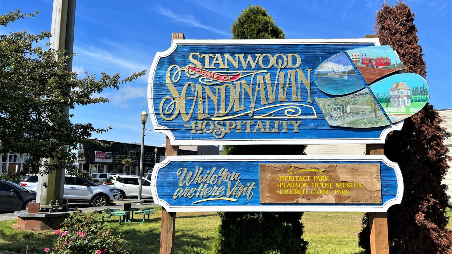Stanwood Historic Main Street sign