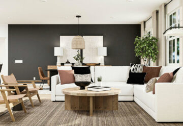 Lennar refined organic living-room white sectional sofa