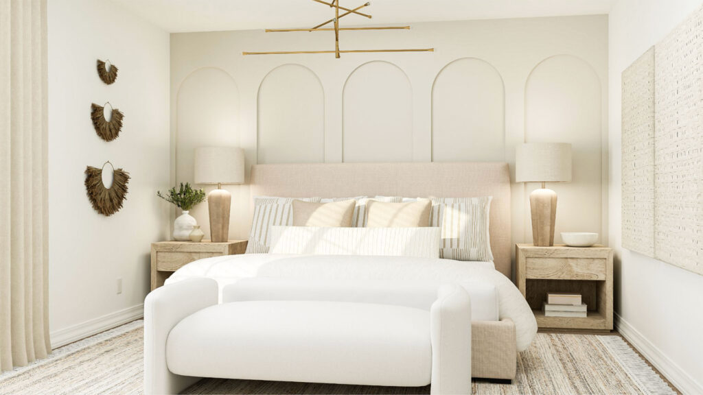 Lennar design scheme monochromatic textural bedroom