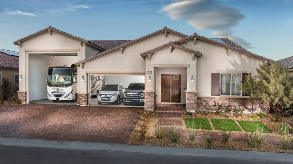 Lennar RV Garage and exterior of home