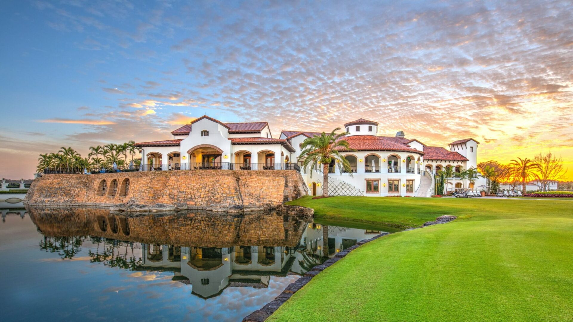 Talis Park Amenity Clubhouse Sunset