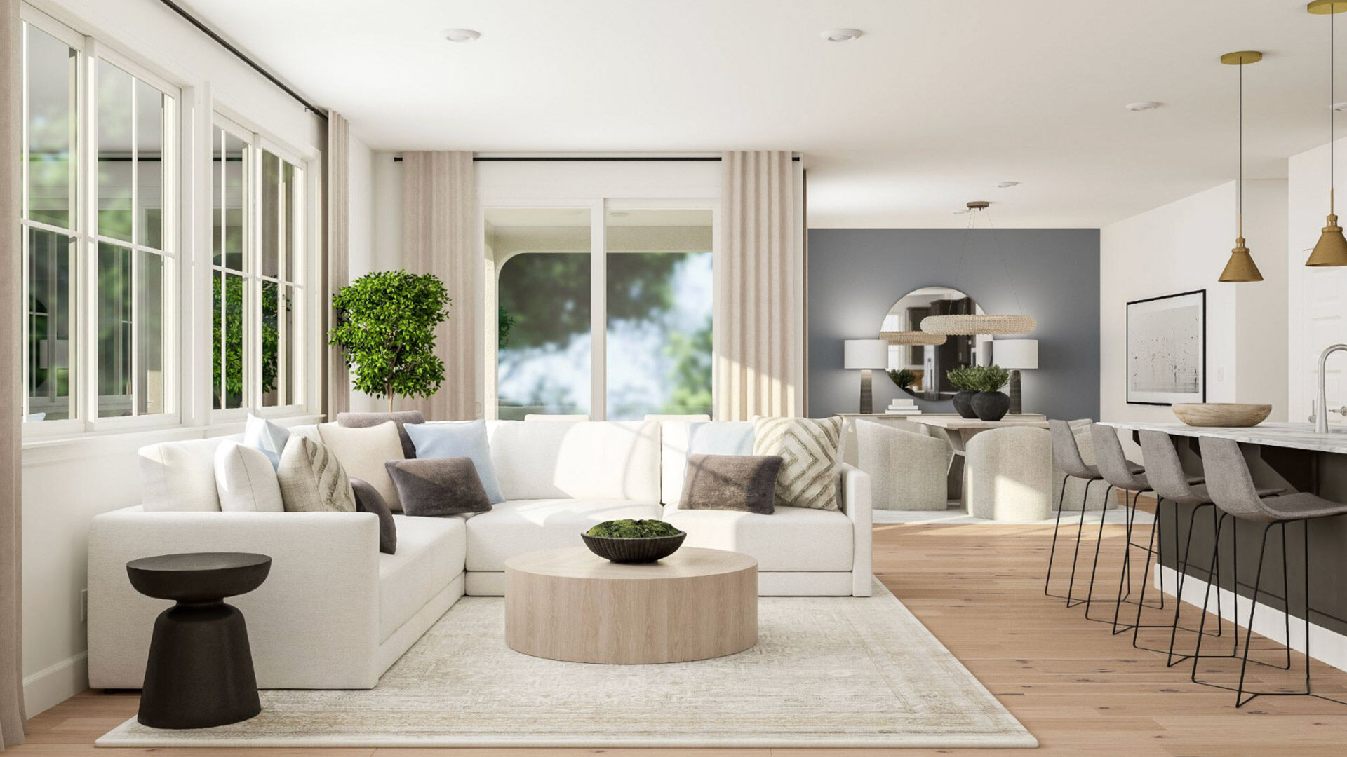 Lennar Refined Contemporary livingroom