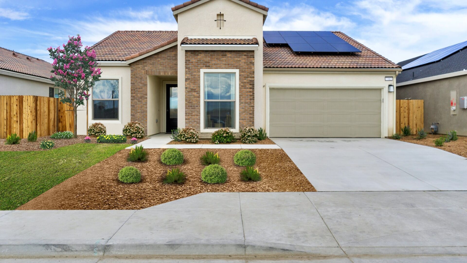 Exterior shot of the Arroyo floorplan from the Solana Collection at Fox Meadow community