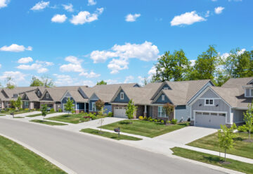 Aerial streetscape of Osborne Trails community