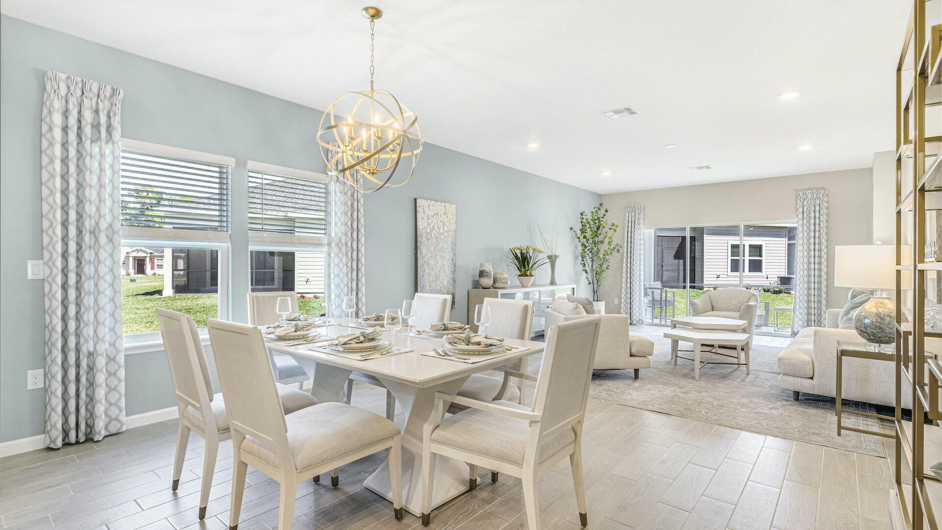 Dining room interiors hot of the Charlie floorplan