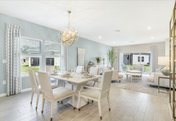 Dining room interiors hot of the Charlie floorplan