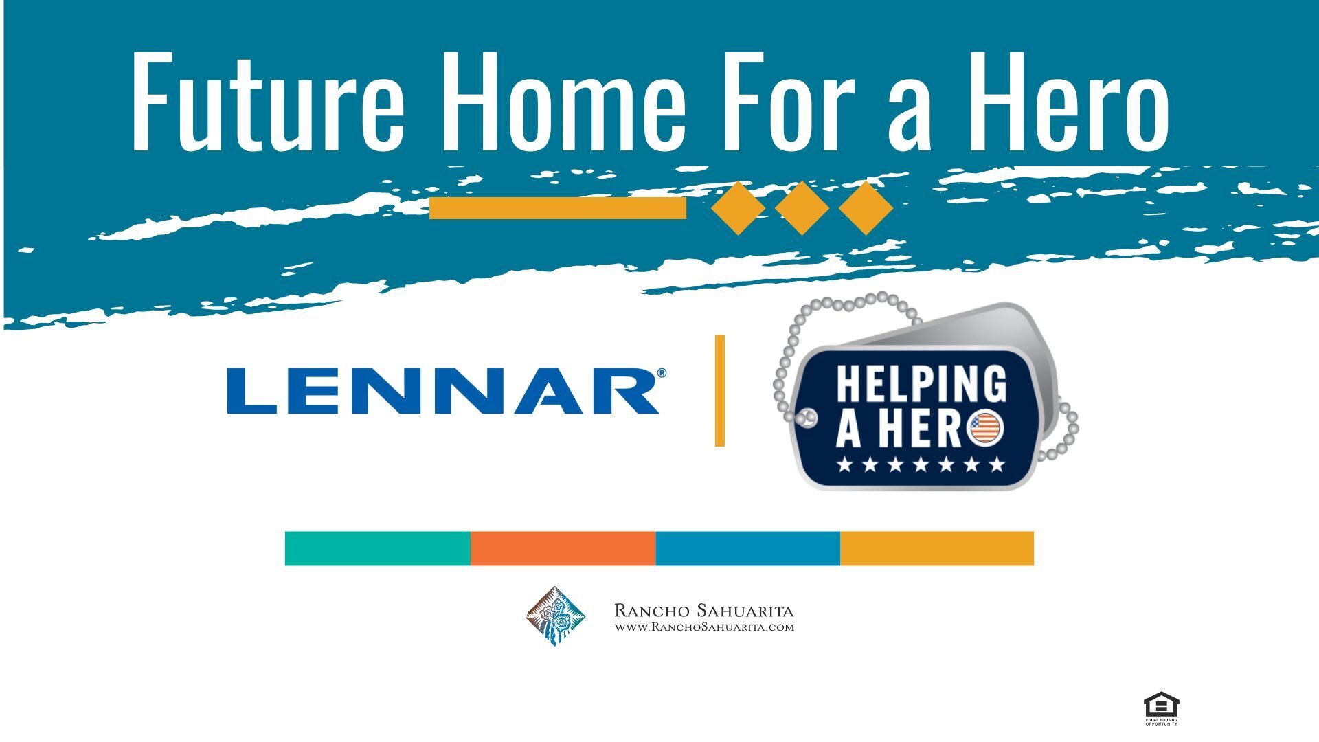 A display ad that showcases Future Home for a Hero and Lennar's partnership