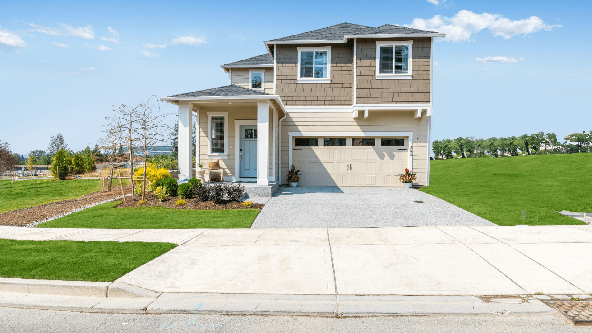 Front exterior of the Sequoia floorplan available at the Garibaldi community in Monroe, WA