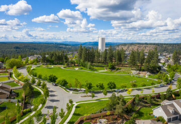 Arial image of the amenities available at Tangle Ridge