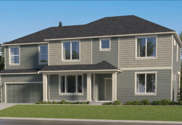 Exterior shot of the Hawthorn floorplan at Meadowlane Greens