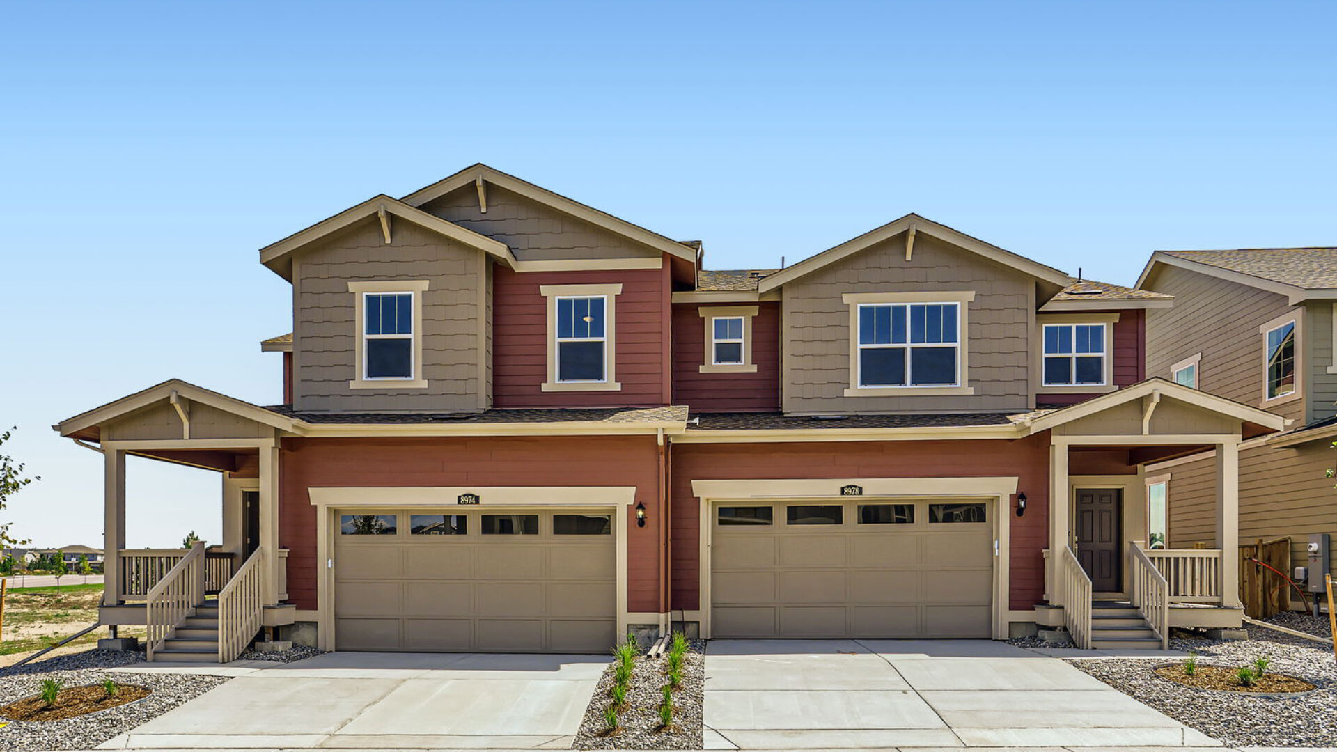 Exterior photo of the Plateau floorplan at Dove Village