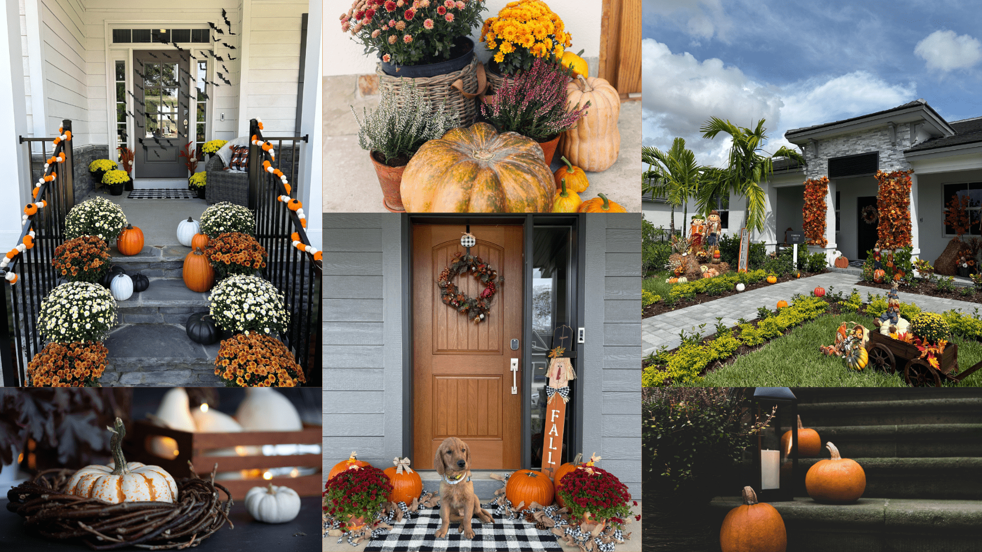 Collage of front Lennar porches