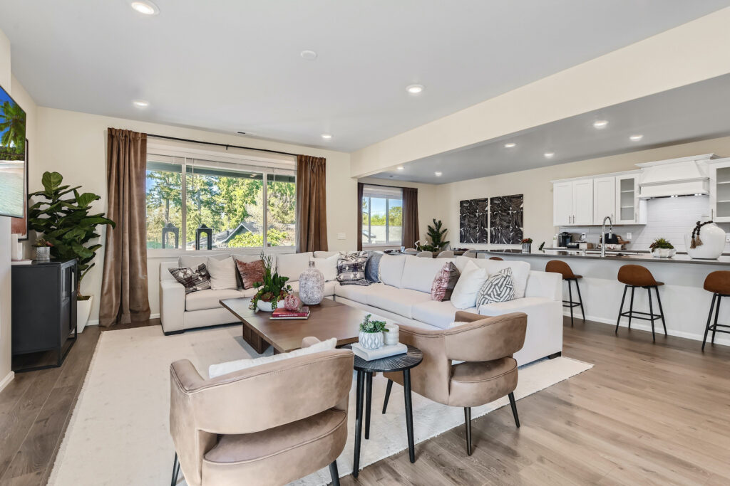 Great Room shot of the Magnolia floorplan at Canyon Creek