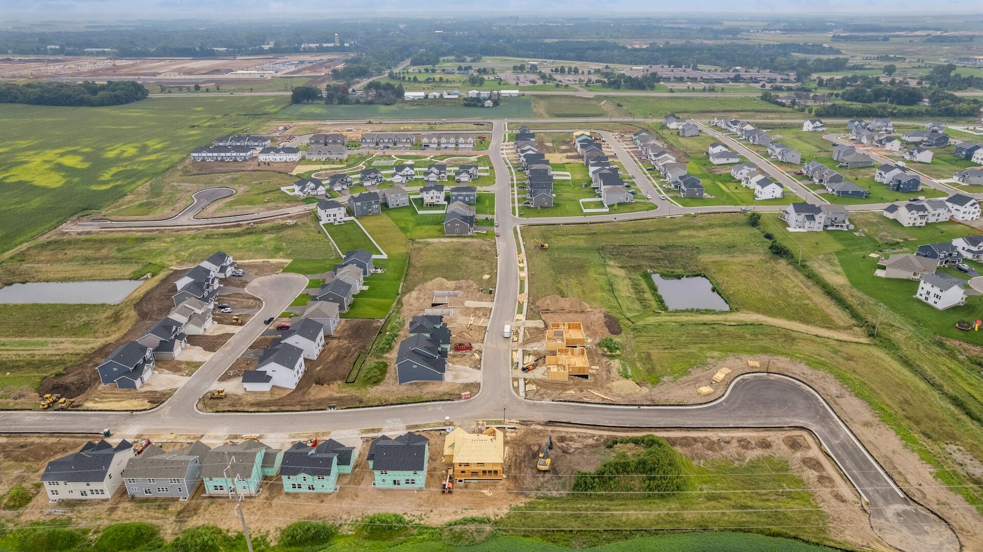 Aerial shot of Lennar's Talamore community