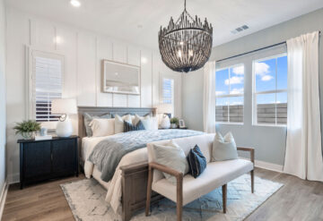 Lennar interior design tips statement chandelier in bedroom