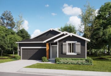 Exterior rendering of the Hamilton floorplan featured at Tangle Ridge