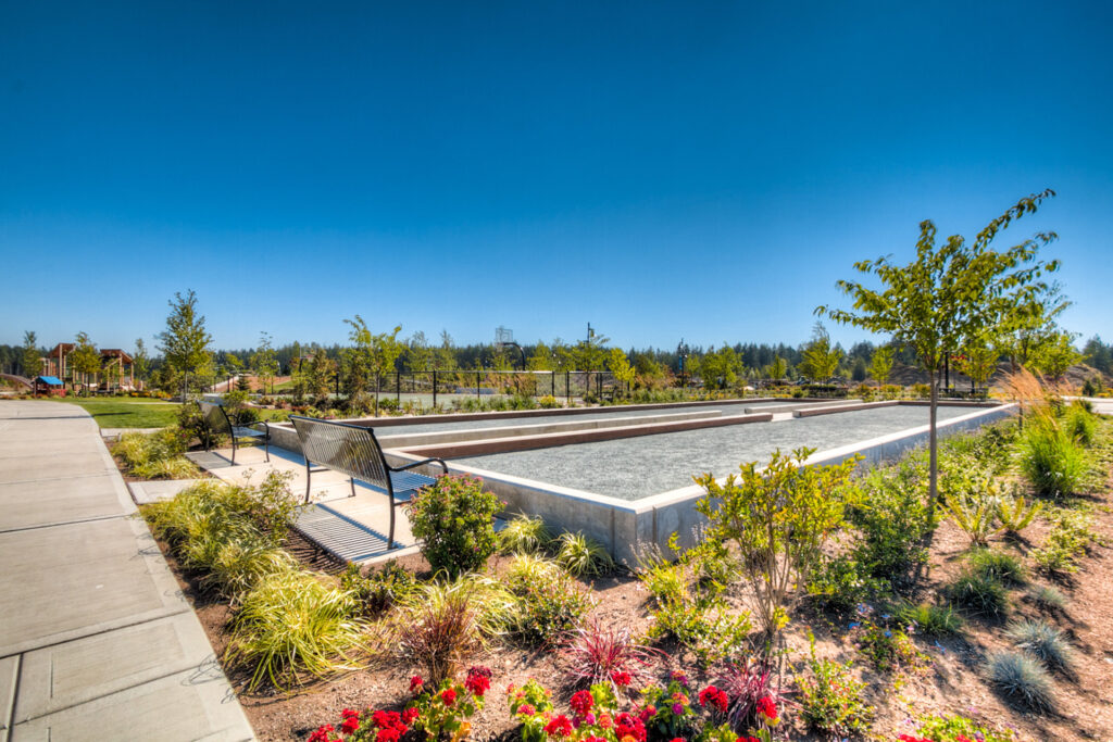 Bocce ball court amenity featured at Ten Trails community