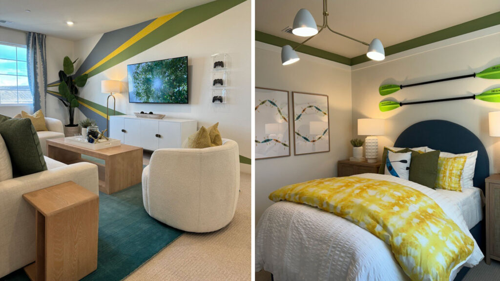 Lennar interior design green and yellow