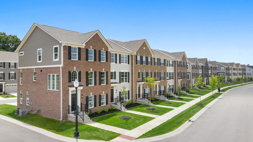 Townhome Windward at Legacy Aerial Streetscape