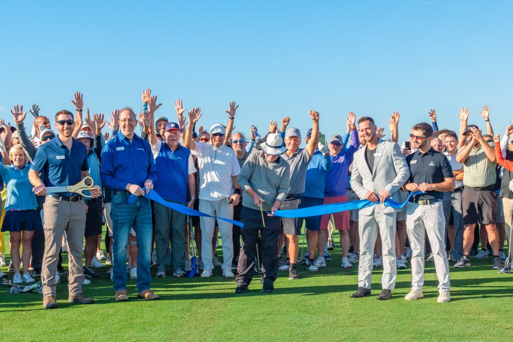 ribbon cutting golf course
