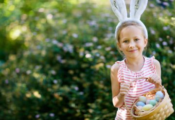 Holidays Easter Girl with bunny ears