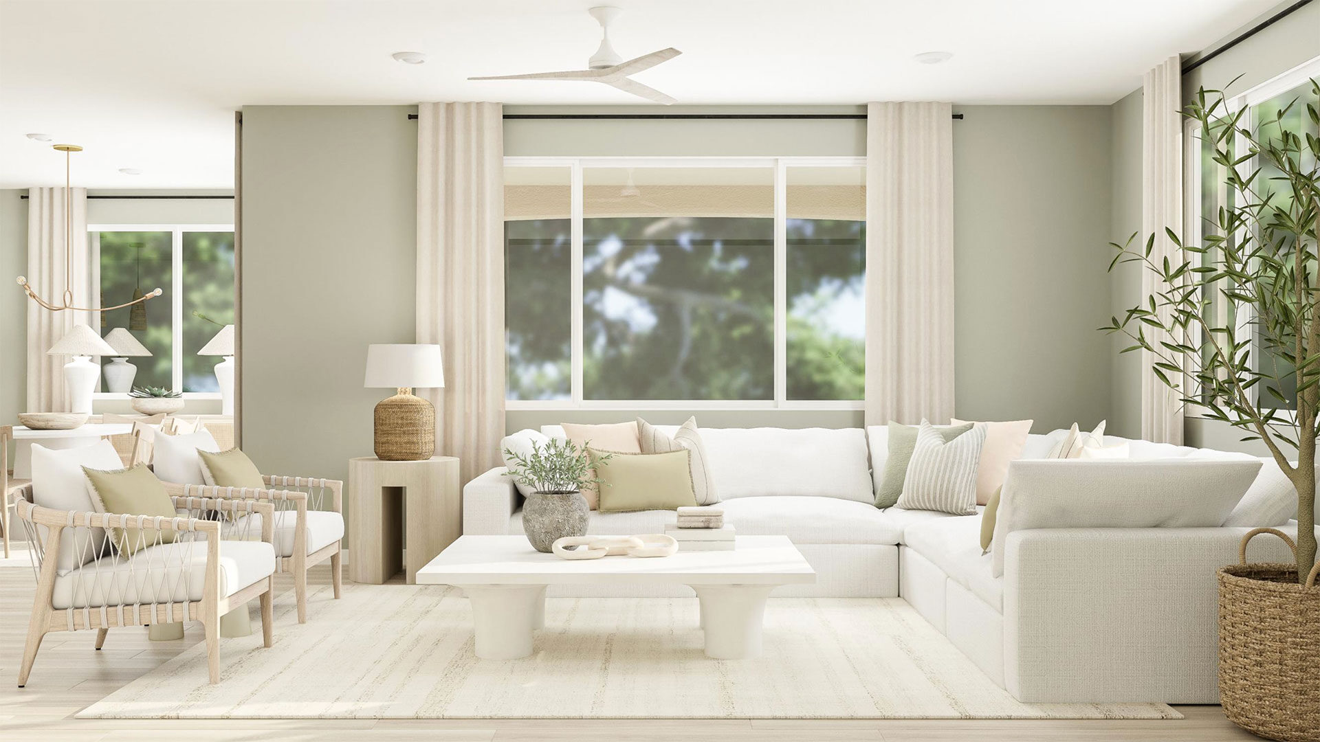 Lennar get the look streamlined sage living room