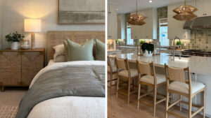 Lennar interior design streamlined sage bedroom kitchen island