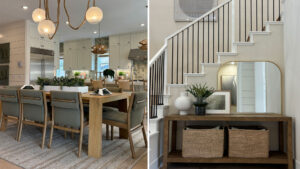 Lennar interior design streamlined sage dining room and entryway