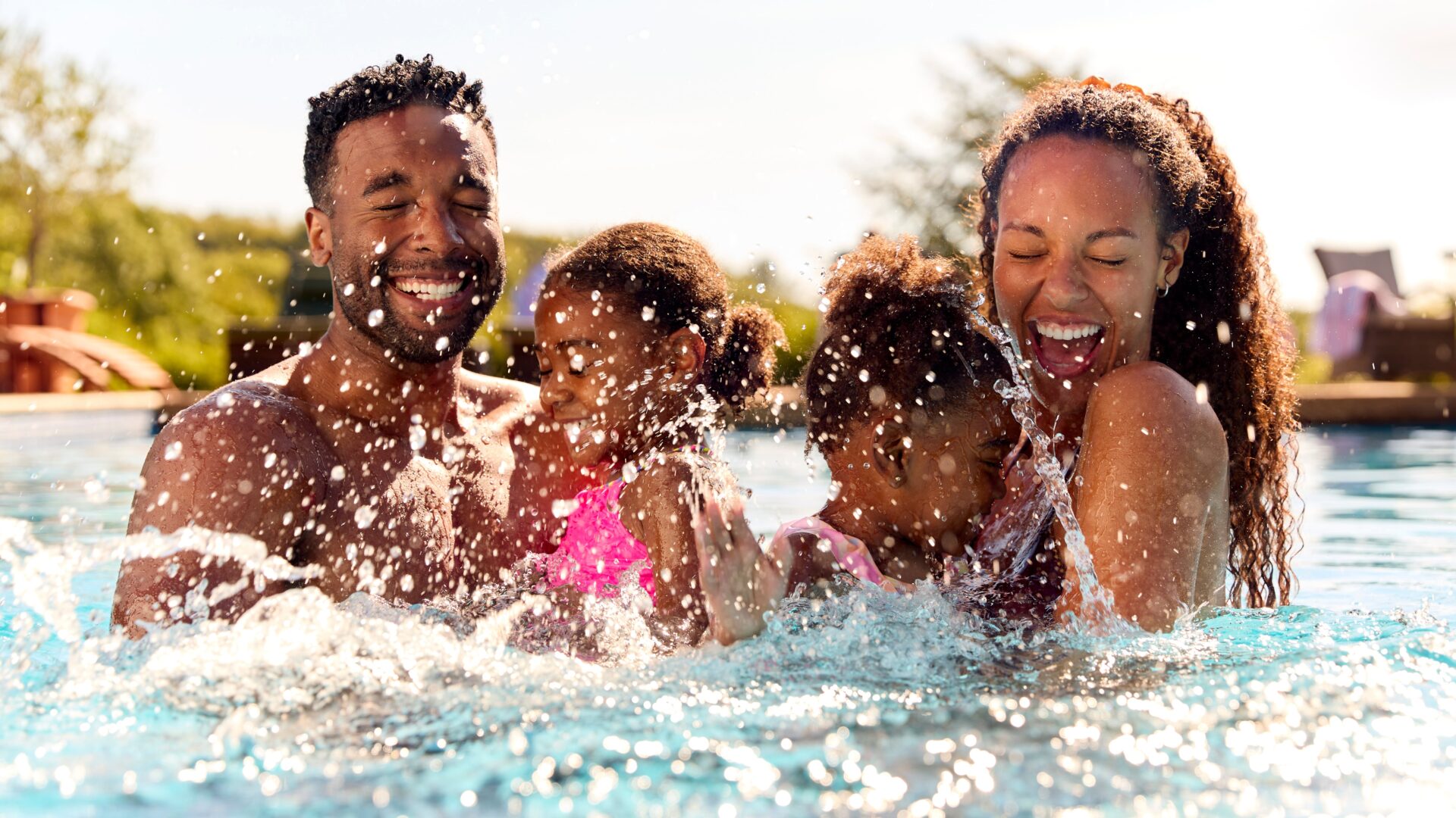 Activities Water Swimming Family Splashing
