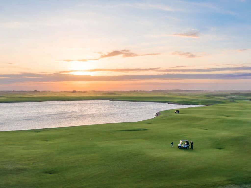 golf course sunset