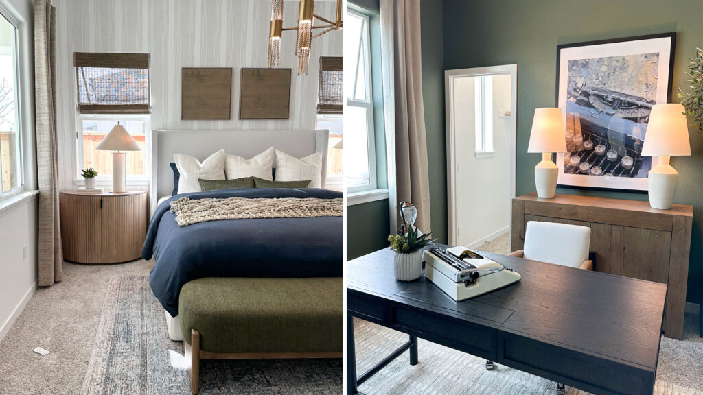 Lennar interior design grandmillennial bedroom office