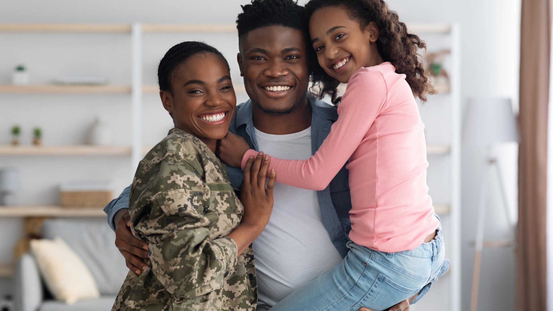 military family at home