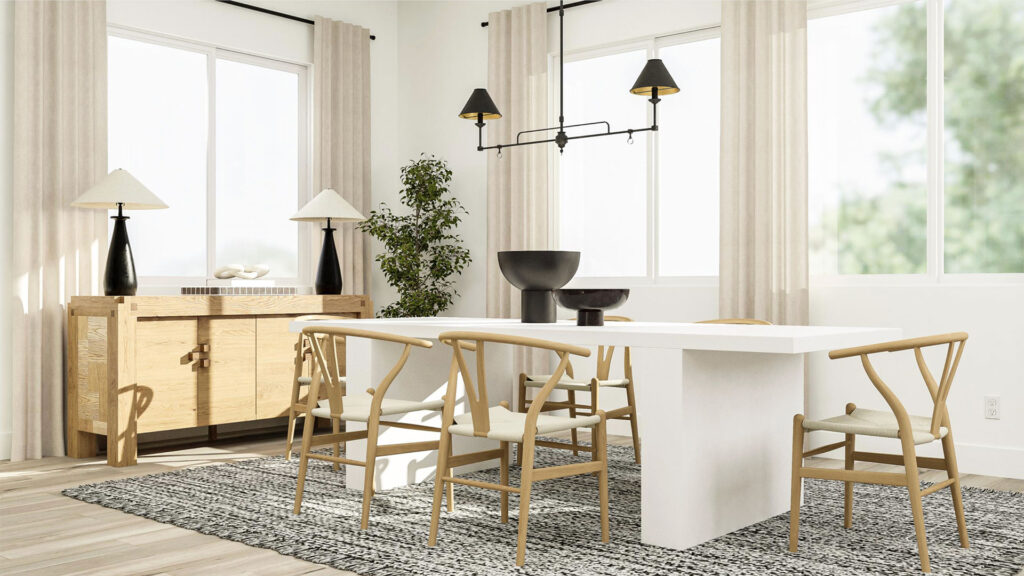 Lennar interior design minimal marigold dining room