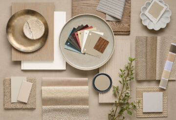 Sherwin Williams color of the year flatlay for Universal Khaki