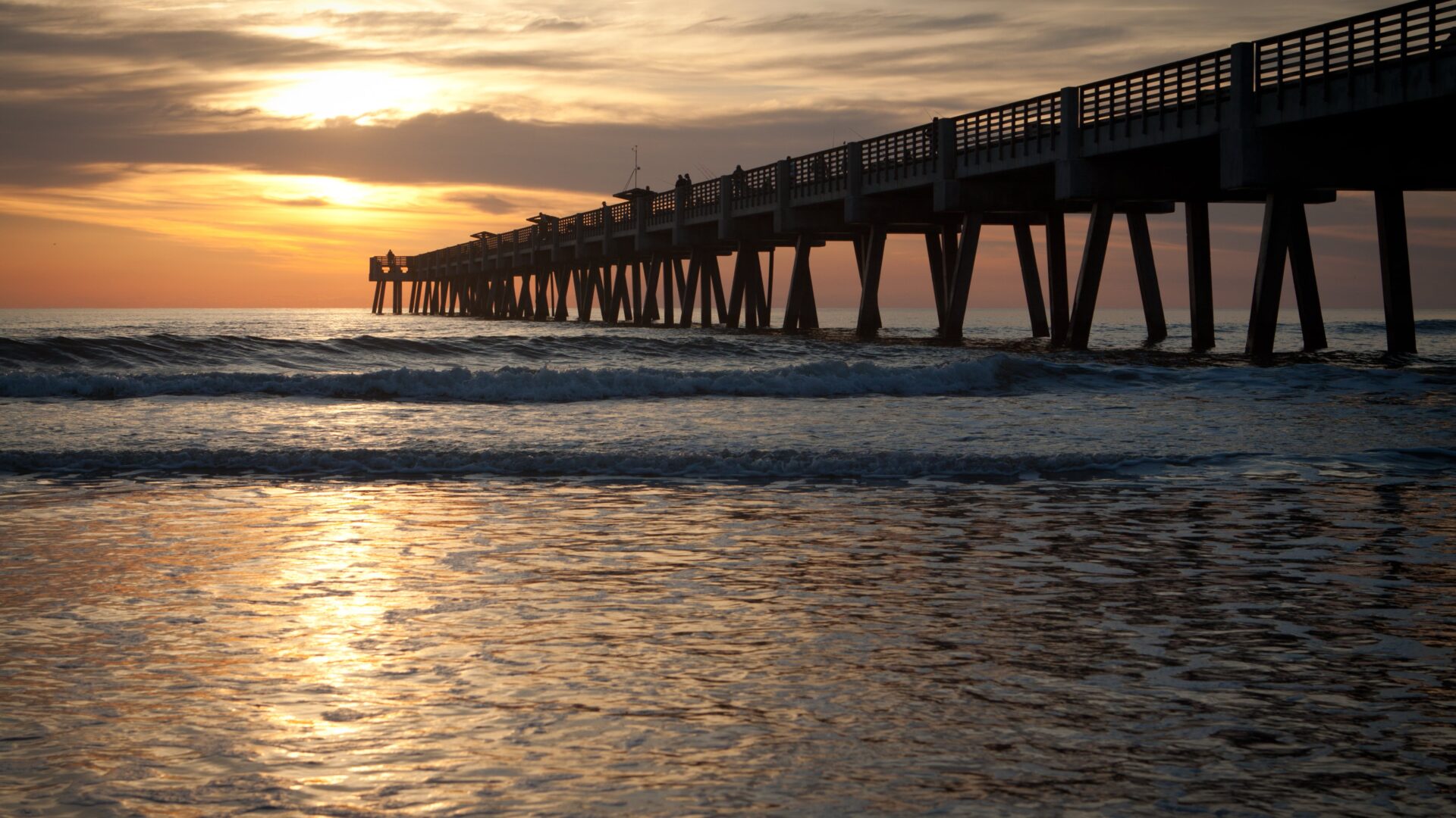 Jacksonville pier at sunset