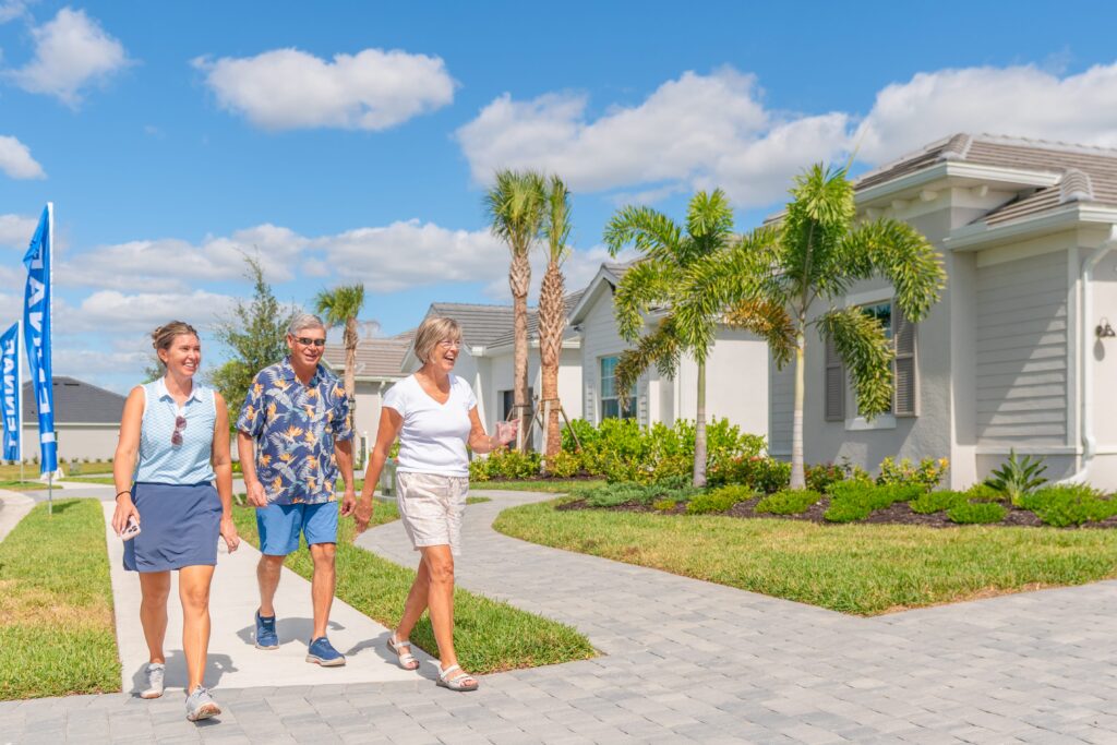 Lennar Southwest communities with people walking outside