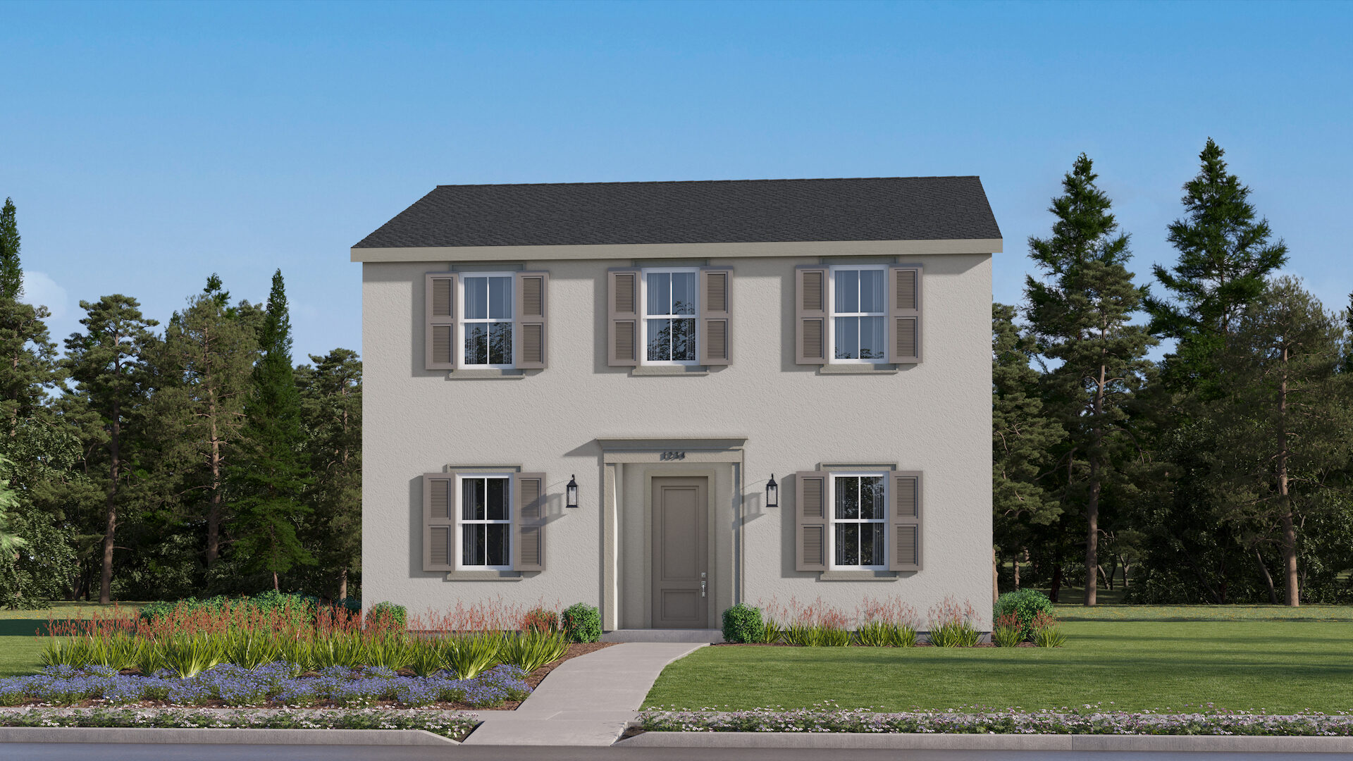 Exterior rendering of the Hemingway floorplan at Encanto