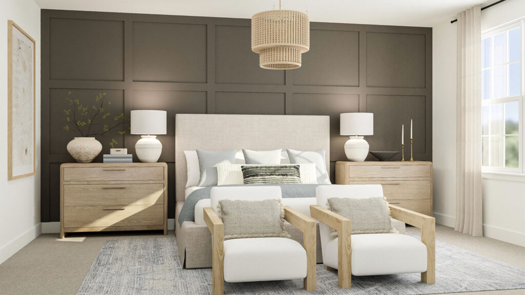 Lennar interior design composed contemporary bedroom