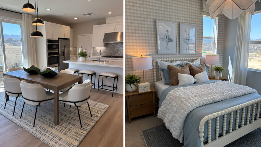 Lennar interior design composed contemporary living and bedroom