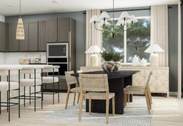 Lennar interior design composed contemporary dining room open concept