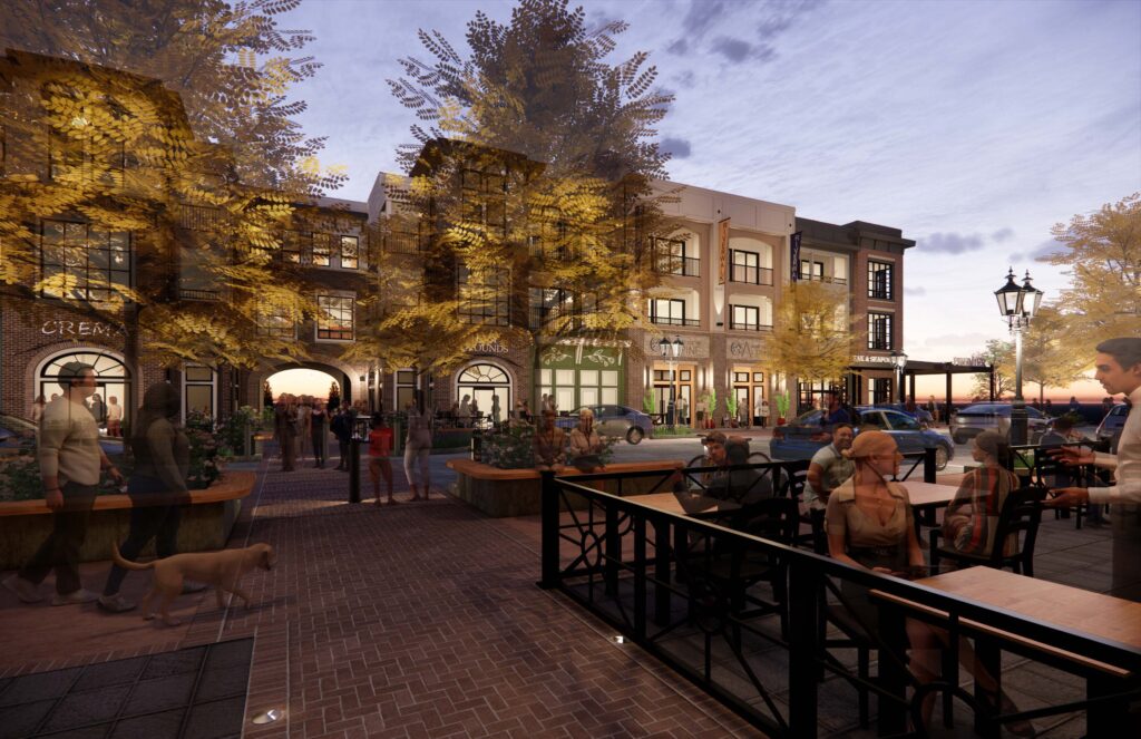 Easton Grey downtown aerial